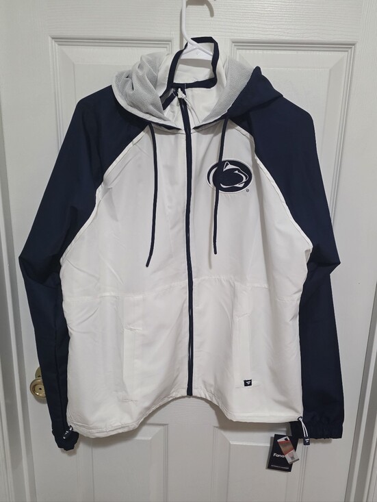 Fanatics Jackets & Blazers - Fanatics Women's White and Navy Penn State Hooded Windbreaker NWTS Xl
